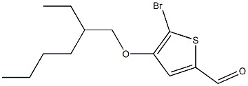 5-bromo-4-((2-ethylhexyl)oxy)thiophene-2-carbaldehyde structure