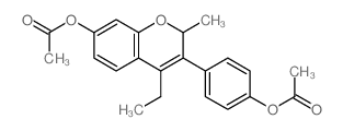 [3-(4-acetyloxyphenyl)-4-ethyl-2-methyl-2H-chromen-7-yl] acetate结构式