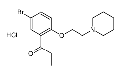 1-[5-bromo-2-(2-piperidin-1-ylethoxy)phenyl]propan-1-one,hydrochloride Structure