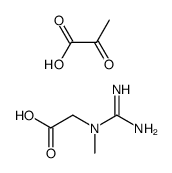 Glycine, N-(aminoiminomethyl)-N-methyl-, mono(2-oxopropanoate) Structure