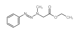 Aceticacid, 2-(1-methyl-3-phenyl-2-triazen-1-yl)-, ethyl ester结构式