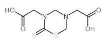 2-[5-(carboxymethyl)-6-sulfanylidene-1,3,5-thiadiazinan-3-yl]acetic acid结构式