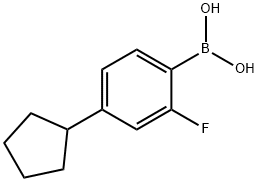 2-Fluoro-4-(cyclopentyl)phenylboronic acid structure