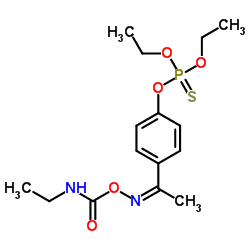 O,O-Diethyl O-(4-{(1Z)-N-[(ethylcarbamoyl)oxy]ethanimidoyl}phenyl) phosphorothioate结构式