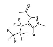 1-[4-bromo-5-(1,1,2,2,3,3,3-heptafluoropropyl)-3-methylpyrazol-1-yl]ethanone Structure