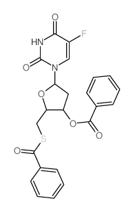 Uridine,2'-deoxy-5-fluoro-5'-thio-, 3',5'-dibenzoate (7CI,8CI) structure