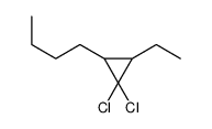 1-(2,2-Dichloro-3-ethylcyclopropyl)butane structure