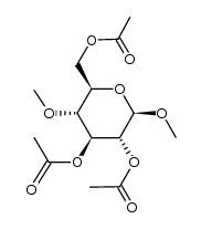 methyl 4-O-methyl-2,3,6-tri-O-acetyl-β-D-glucoside Structure