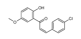 3-(4-chlorophenyl)-1-(2-hydroxy-5-methoxyphenyl)prop-2-en-1-one结构式