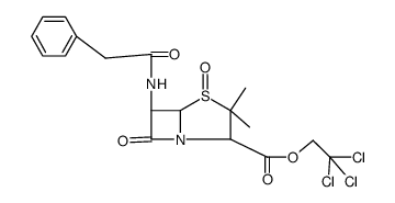 TRICHLOROETHYL 6-(PHENYLACETAMIDO)PENICILLANATE S-OXIDE structure