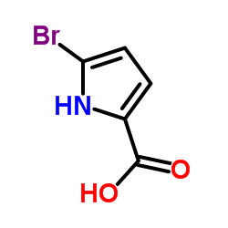 5-溴-1H-吡咯-2-羧酸结构式