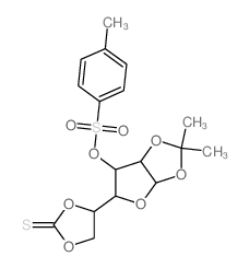 a-D-Glucofuranose,1,2-O-(1-methylethylidene)-, cyclic 5,6-carbonothioate3-(4-methylbenzenesulfonate) (9CI) Structure