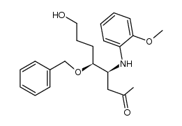 (4S,5S)-5-(benzyloxy)-8-hydroxy-4-((2-methoxyphenyl)amino)octan-2-one Structure