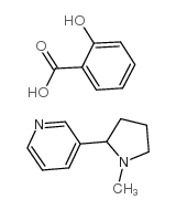 Benzoic acid,2-hydroxy-, compd. with 3-[(2S)-1-methyl-2-pyrrolidinyl]pyridine (1:1) picture