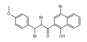 5'-Bromo-2'-hydroxy-4-methoxy-3',4'-benzochalkone α,β-dibromide结构式