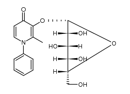 3-(β-D-glucopyranosyloxy)-2-methyl-1-phenyl-4(1H)-pyridinone Structure