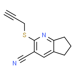 2-(2-propyn-1-ylsulfanyl)-6,7-dihydro-5H-cyclopenta[b]pyridine-3-carbonitrile结构式