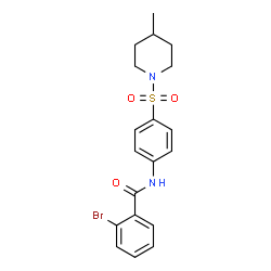 2-Bromo-N-{4-[(4-methyl-1-piperidinyl)sulfonyl]phenyl}benzamide structure
