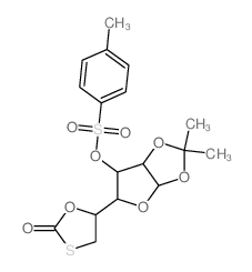 a-D-Glucofuranose, 1,2-O-(1-methylethylidene)-6-thio-, cyclic5,6-carbonate 3-(4-methylbenzenesulfonate) (9CI)结构式