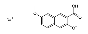 3-羟基-7-甲氧基-2-萘甲酸 钠盐结构式