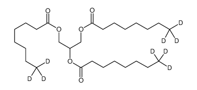 glyceryl tri(octanoate-8,8,8-d3)结构式