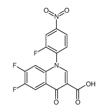 6,7-difluoro-1-(2-fluoro-4-nitrophenyl)-1,4-dihydro-4-oxoquinoline-3-carboxylic acid结构式