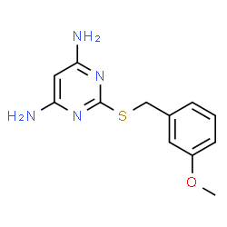 2-[(3-methoxyphenyl)methylsulfanyl]pyrimidine-4,6-diamine结构式