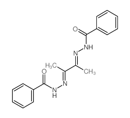 Benzoic acid,1,1'-[2,2'-(1,2-dimethyl-1,2-ethanediylidene)dihydrazide] structure