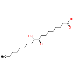 (+/-)-ERYTHRO-9,10-DIHYDROXYOCTADECANOIC ACID Structure