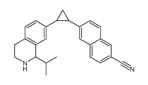 6-(2-(1-isopropyl-1,2,3,4-tetrahydro-7-isoquinolinyl)cyclopropyl)-2-naphthonitrile Structure