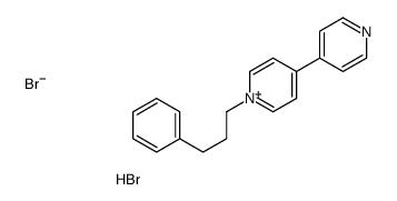 1-(3-phenylpropyl)-4-pyridin-1-ium-4-ylpyridin-1-ium,dibromide结构式