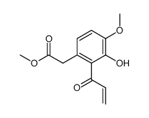 (2-Acryloyl-3-hydroxy-4-methoxy-phenyl)-acetic acid methyl ester结构式