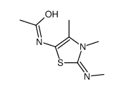 N-(3,4-dimethyl-2-methylimino-1,3-thiazol-5-yl)acetamide结构式