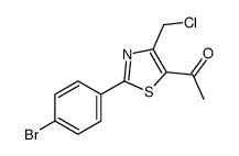 1-[2-(4-bromophenyl)-4-(chloromethyl)-1,3-thiazol-5-yl]ethanone结构式