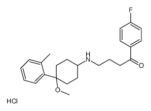 1-(4-fluorophenyl)-4-[[4-methoxy-4-(2-methylphenyl)cyclohexyl]amino]butan-1-one,hydrochloride结构式