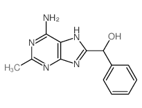 (6-amino-2-methyl-5H-purin-8-yl)-phenyl-methanol structure