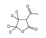 2-乙酰基丁内酯-3,3,4,4-D4结构式