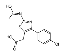 2-[2-acetamido-4-(4-chlorophenyl)-1,3-thiazol-5-yl]acetic acid Structure