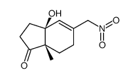 1H-Inden-1-one, 2,3,3a,6,7,7a-hexahydro-3a-hydroxy-7a-methyl-5-(nitromethyl)-, (3aS,7aS)- (9CI) Structure