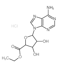 b-D-Ribofuranuronic acid,1-(6-amino-9H-purin-9-yl)-1-deoxy-, ethyl ester, monohydrochloride (9CI)结构式