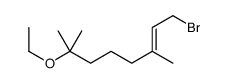 1-bromo-7-ethoxy-3,7-dimethyloct-2-ene Structure