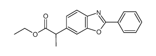 2-(2-phenyl-benzooxazol-6-yl)-propionic acid ethyl ester结构式