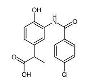 2-[3-[(4-chlorobenzoyl)amino]-4-hydroxyphenyl]propionic acid Structure