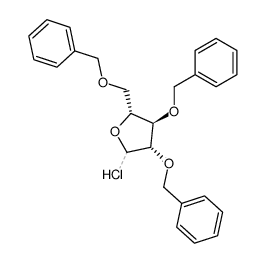 2,3,5-tri-O-benzyl-α- and β-D-arabinofuranosyl chlorides结构式