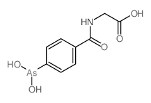 2-[(4-dihydroxyarsanylbenzoyl)amino]acetic acid structure