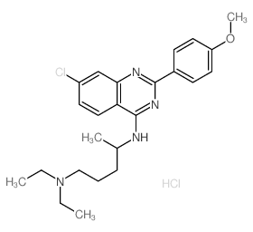 N-[7-chloro-2-(4-methoxyphenyl)quinazolin-4-yl]-N,N-diethyl-pentane-1,4-diamine Structure