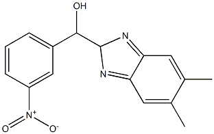 5,6-Dimethyl-α-(3-nitrophenyl)-2H-benzimidazole-2-methanol Structure