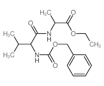 ethyl 2-[(3-methyl-2-phenylmethoxycarbonylamino-butanoyl)amino]propanoate结构式