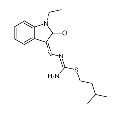 1-Ethylisatin-S-isoamylisothiosemicarbazon Structure