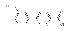 3-(6-(Carboxy)pyridin-3-yl)benzaldehyde Structure